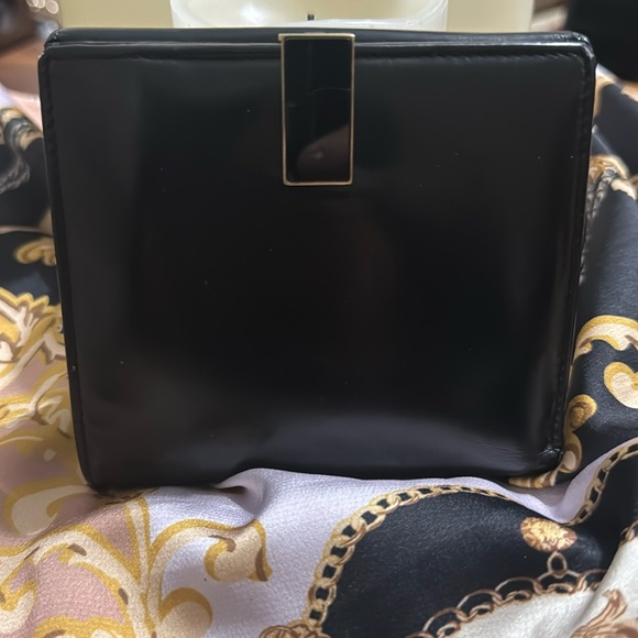 Gucci Handbags - Gucci Black Leather Wallet with Onyx Clasp